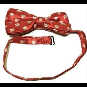 Bow Tie Bowtie Old Spice Maroon and Ivory Ships Adjustable